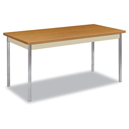 Hon Rectangle Utility Table, 60" X 30" X 29", Harvest/Putty Top, High-Pressure Laminate HUTM3060.C.L.CHR